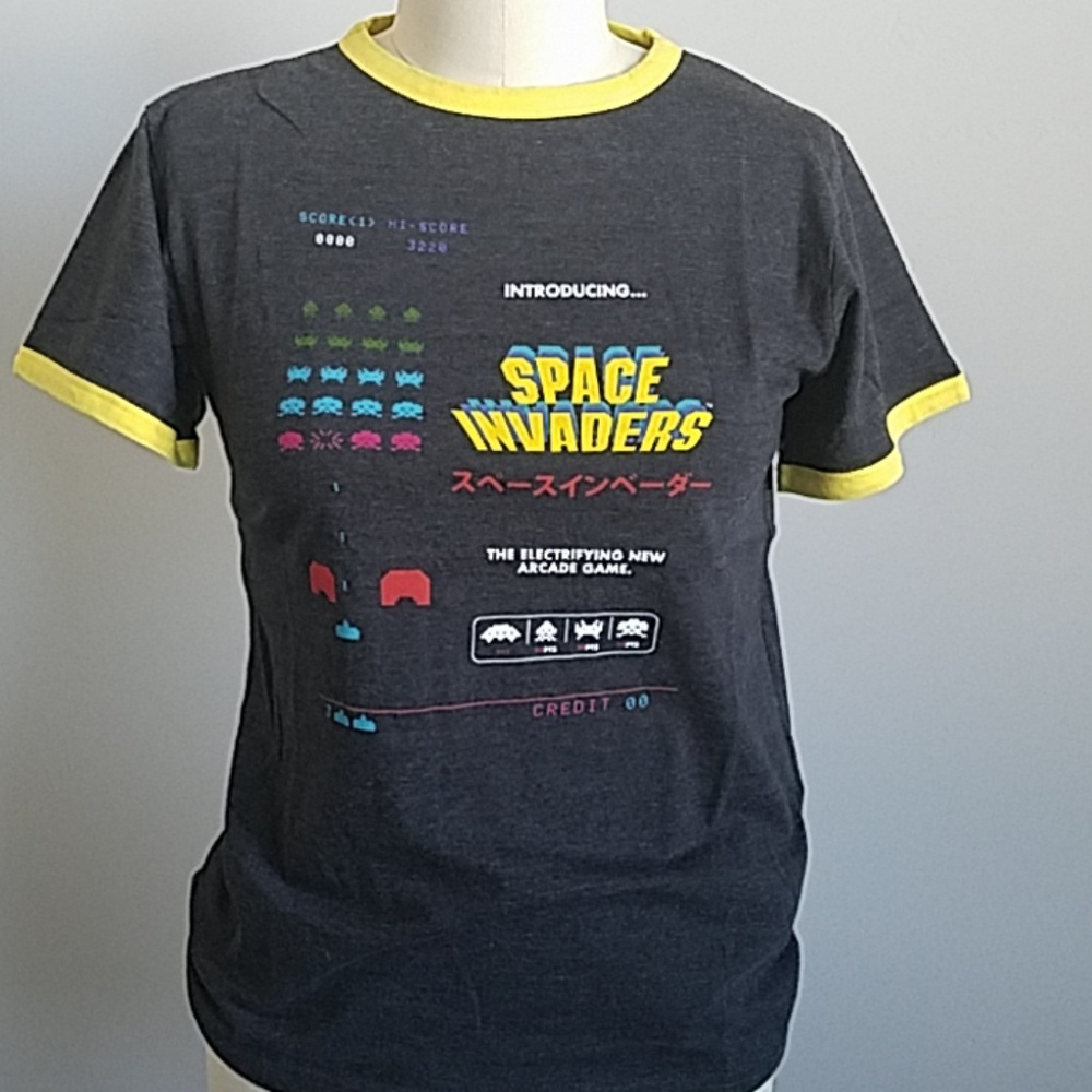 NWT Space Invaders Ringer Tee Women's Size Small - Picture 3 of 8